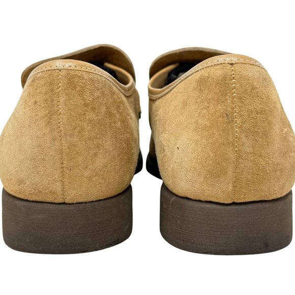 Hushpuppies Vtg Tan Buff Suede Leather Loafers Slip Ons 16781 Size‎ 9.5 M - Picture 4 of 9